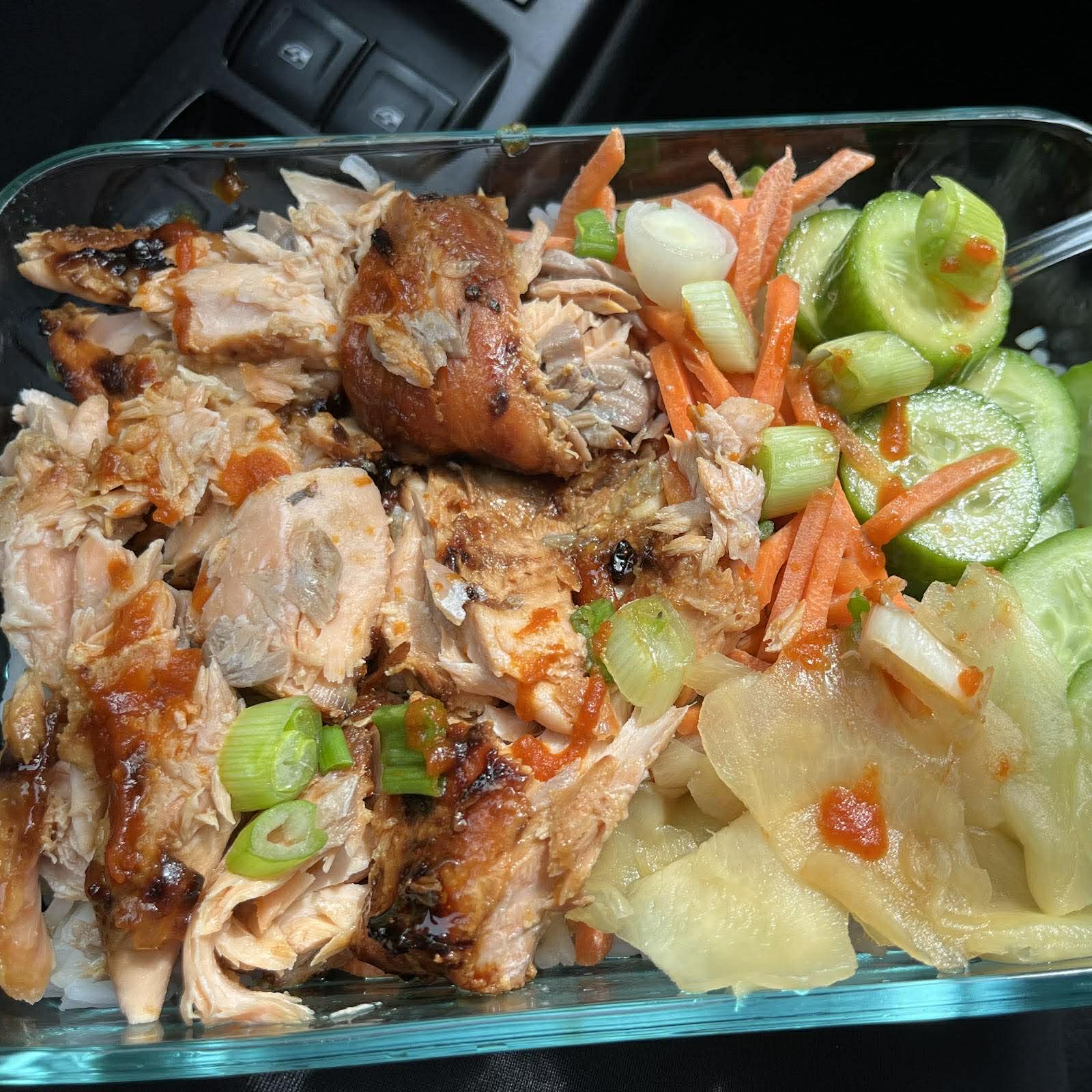 Air Fried Orange Marmalade Salmon Bowl